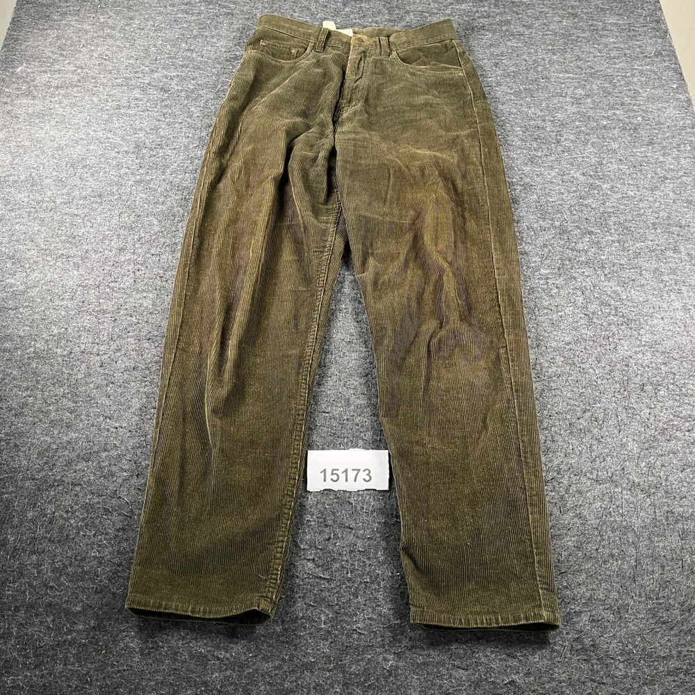Eddie Bauer Corduroy Pants Womens 8 Olive Green Excellent Straight Leg Cotton